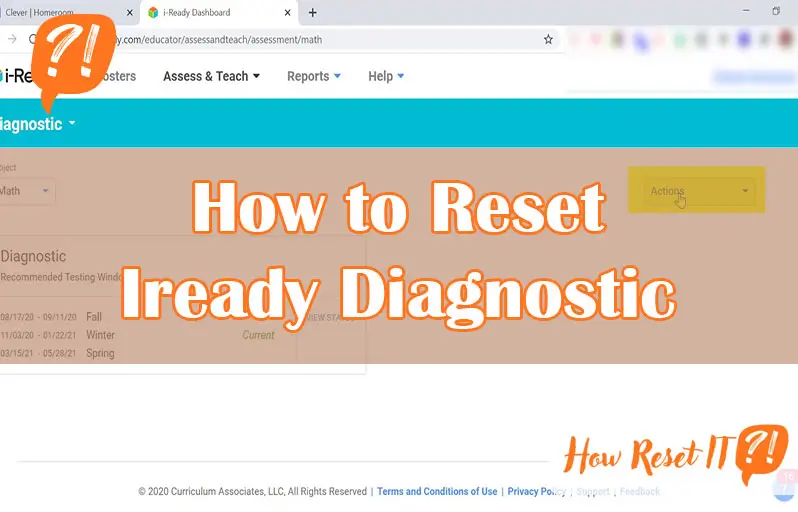 How to Reset Iready Diagnostic