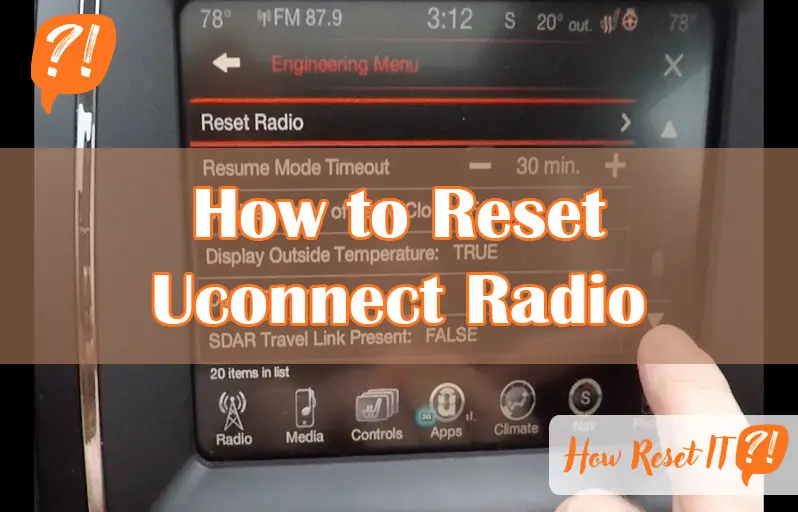 How to Reset Uconnect Radio