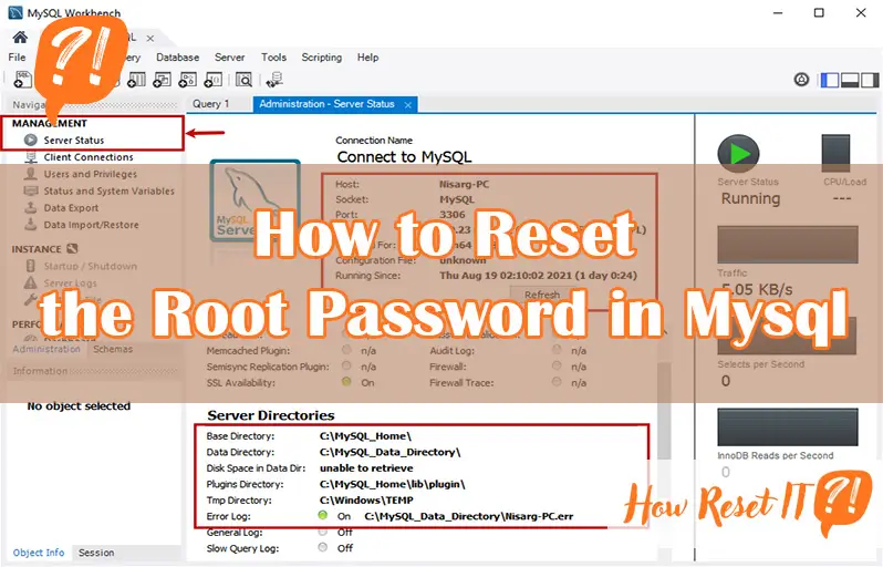 How to Reset the Root Password in Mysql