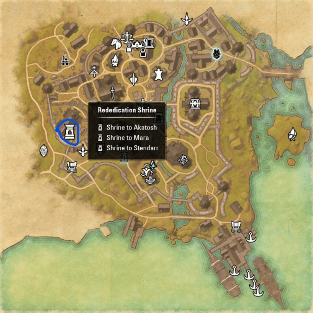 An empty shrine in a player house used to reset ESO skills.