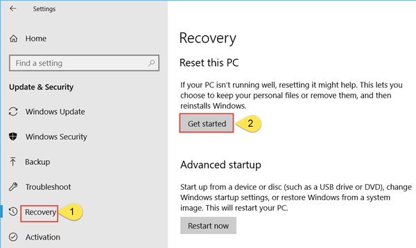 Hands typing on a Dell laptop to access alternative system reset methods.