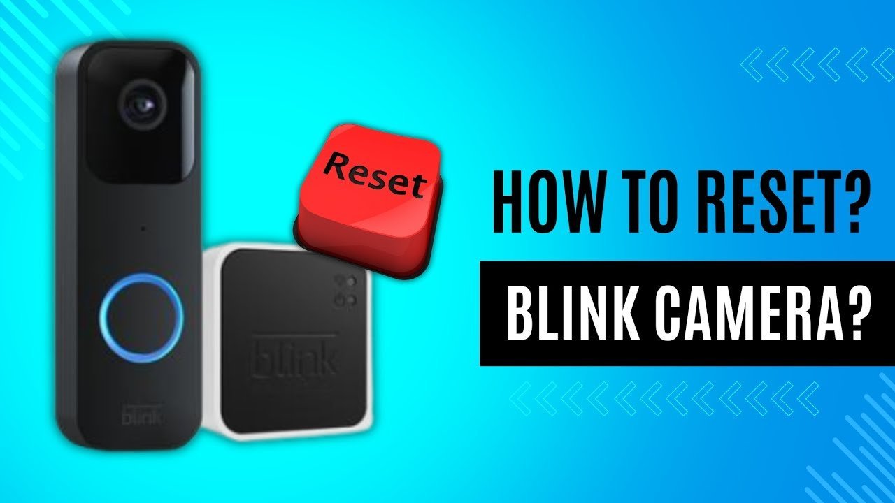 The LED light ring on a smart doorbell flashing blue to indicate a successful reset.