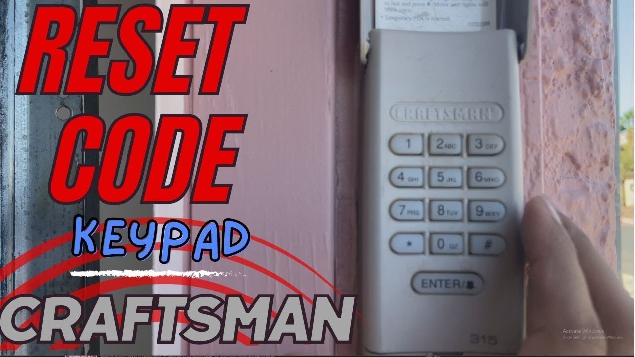 A stepladder placed under a garage door opener to reach the control panel.