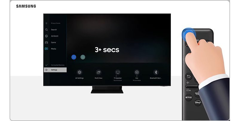 A person reaching for a power cord near a television during a reset.