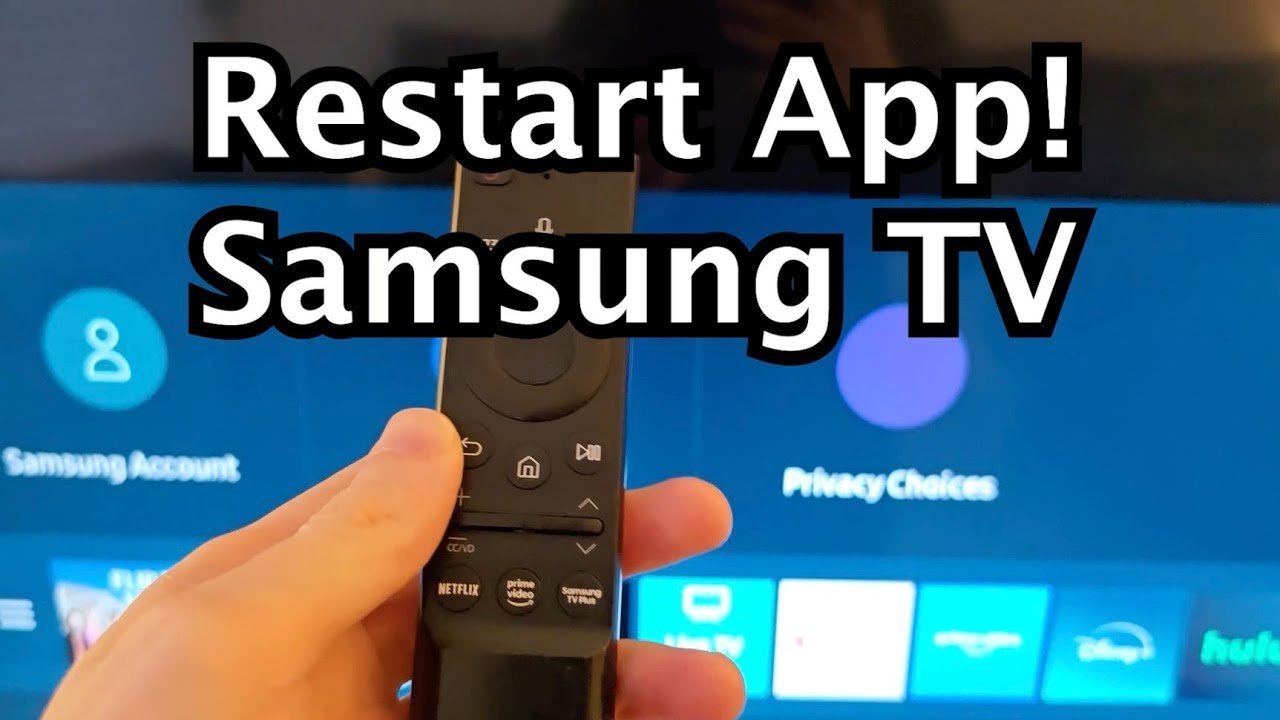 A modern smart TV displaying an app menu in a bright living room.