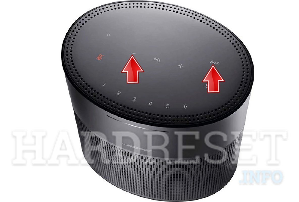 Essential tools for a Bose speaker reset including the device and power cable.