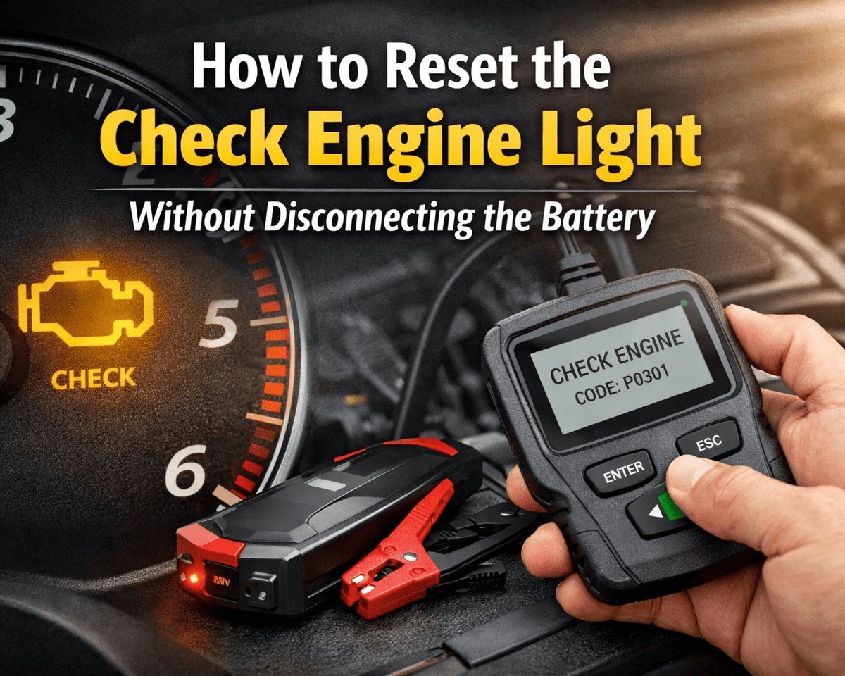 The amber check engine light turning off on a modern car dashboard.