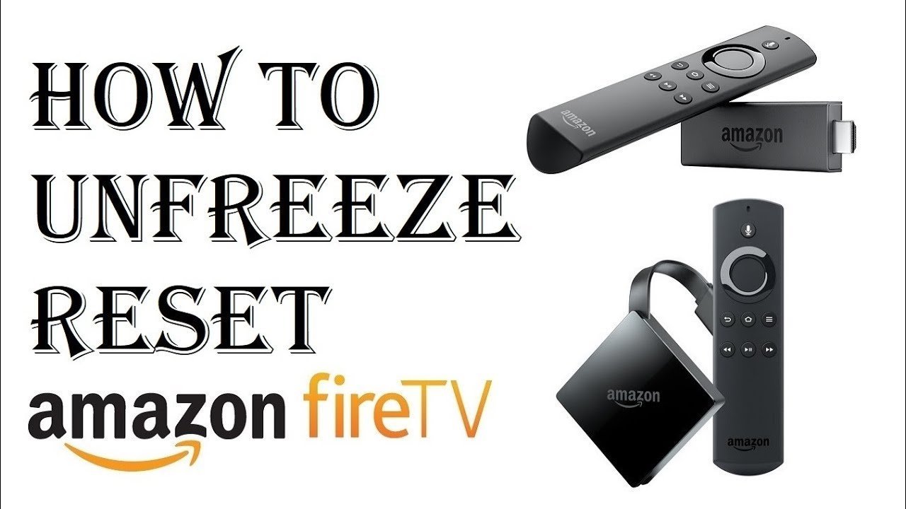 The initial language setup screen appears after a successful Firestick reset.