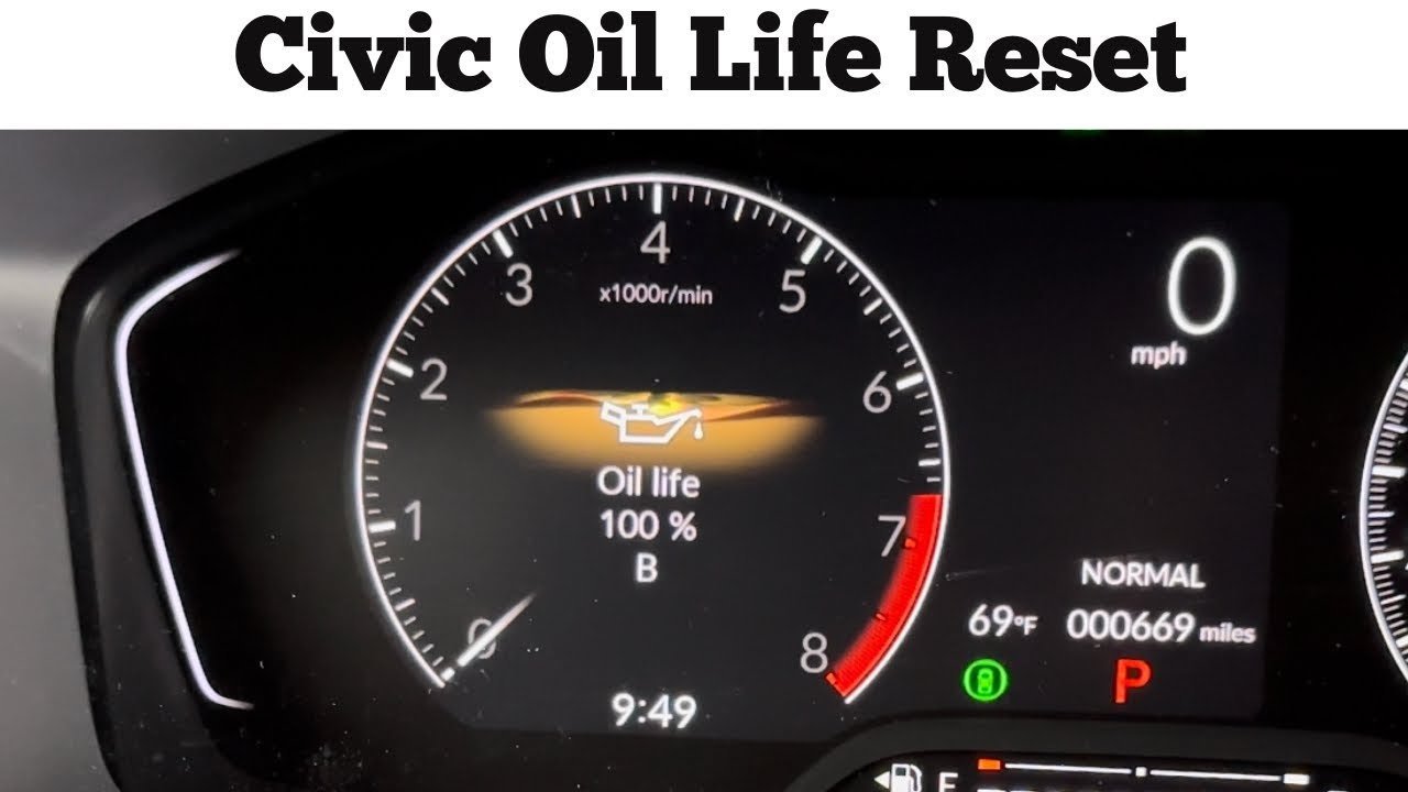 Essential items like a car key and owner manual for resetting oil gauges.