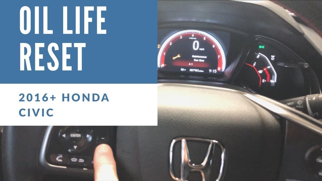 A modern Honda Civic dashboard displaying oil life information for maintenance tracking.