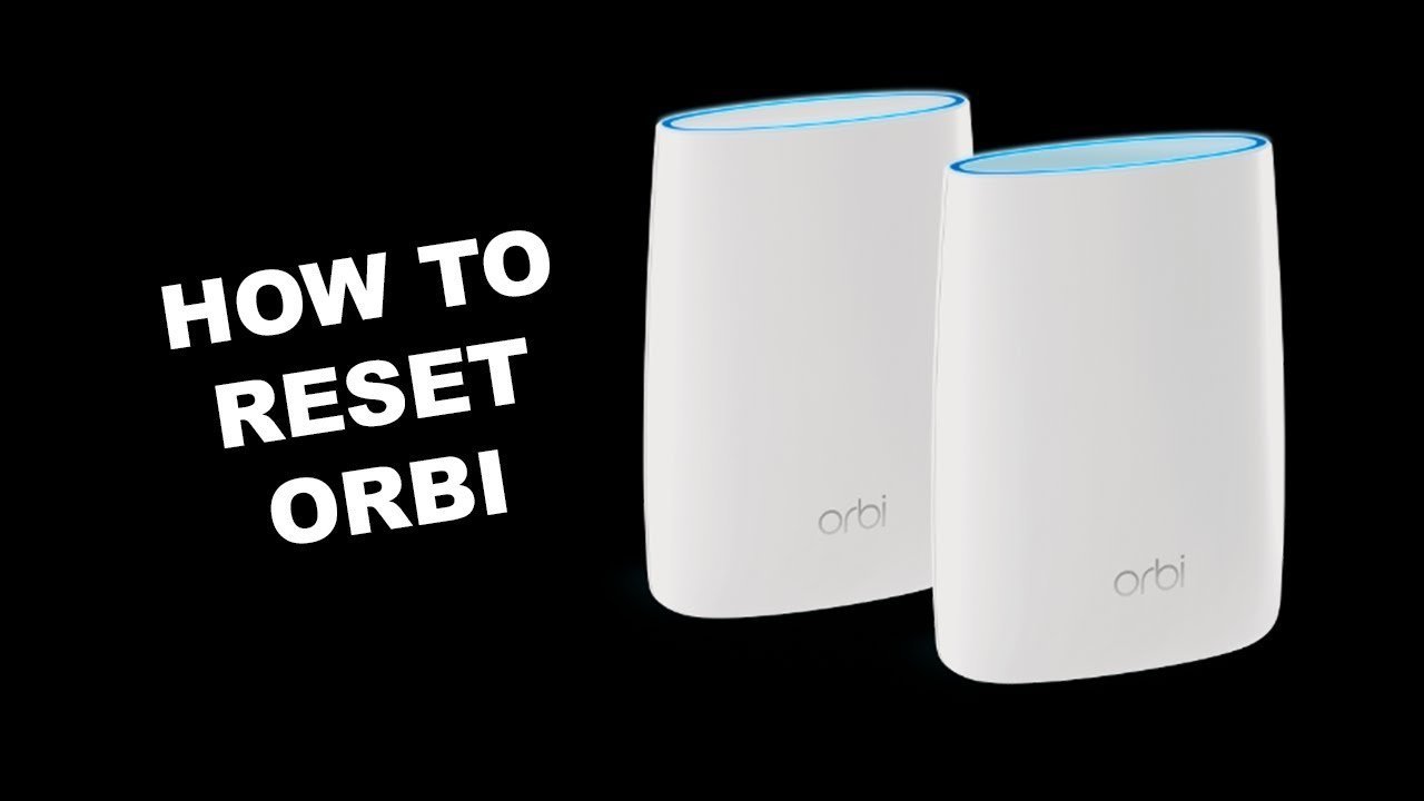 The LED ring on the Orbi router glows a soft pulsing white light.