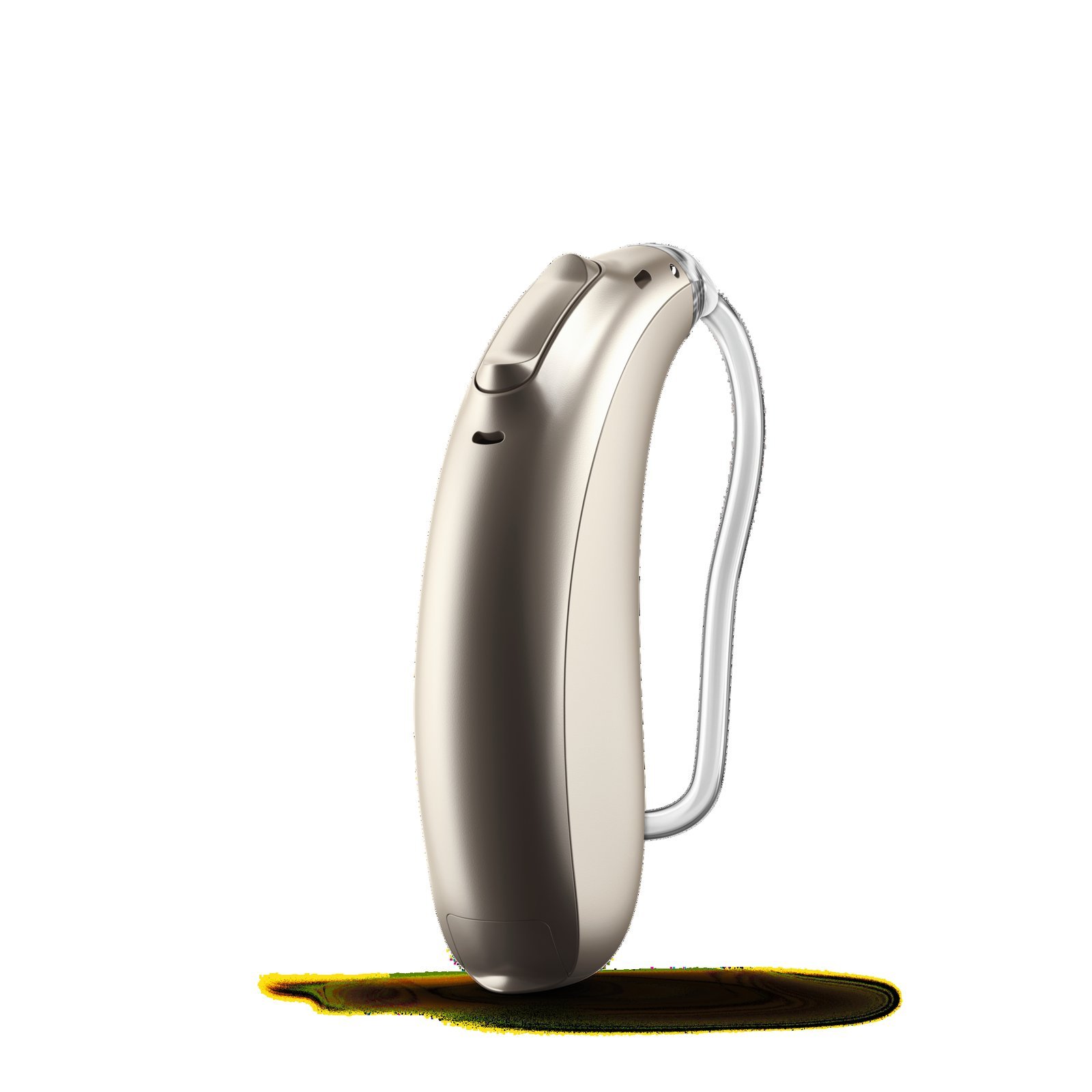 Troubleshooting a Phonak hearing aid connection using a smartphone app.