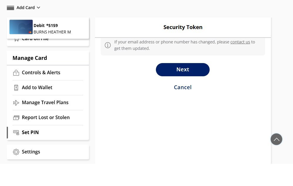 Essential items like a debit card and smartphone needed for bank pin reset.