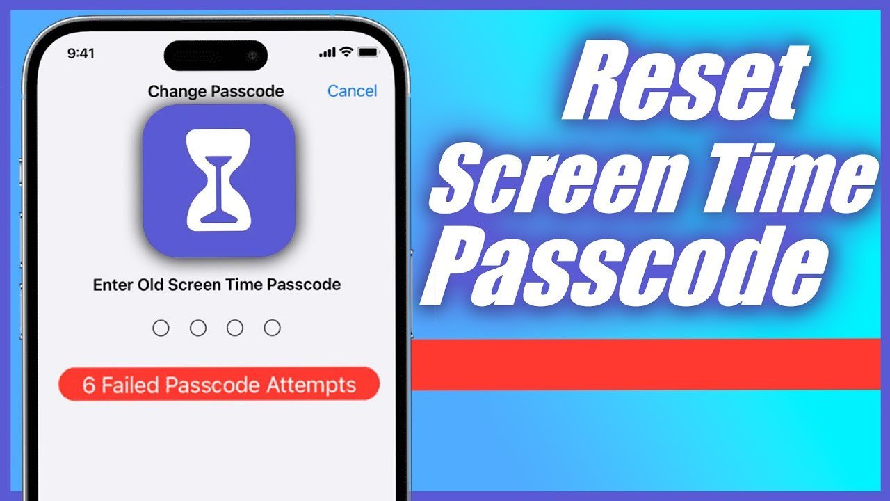 A person manages their device settings to reset a screen time passcode.