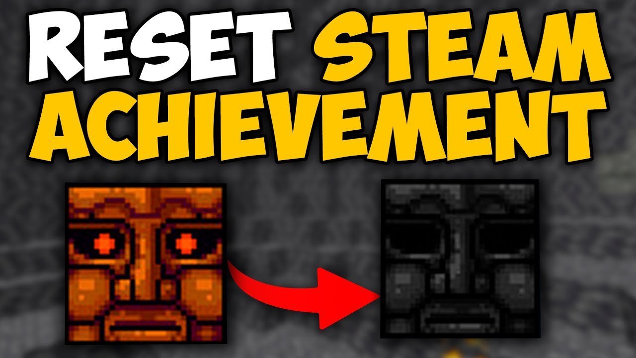 A laptop screen showing extracted software files used to reset Steam achievements.