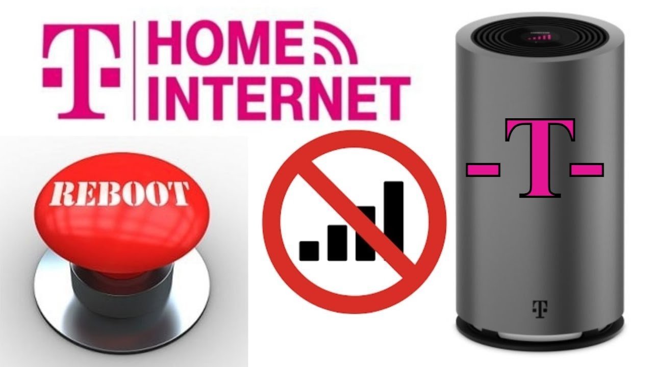 A metal SIM card removal tool placed next to a T-Mobile router label.