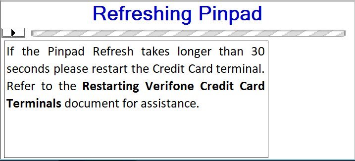 Technician hands performing a recovery procedure on the back of a payment terminal.