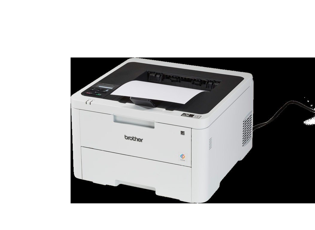 Checking the toner tray of a laser printer to troubleshoot simple issues.