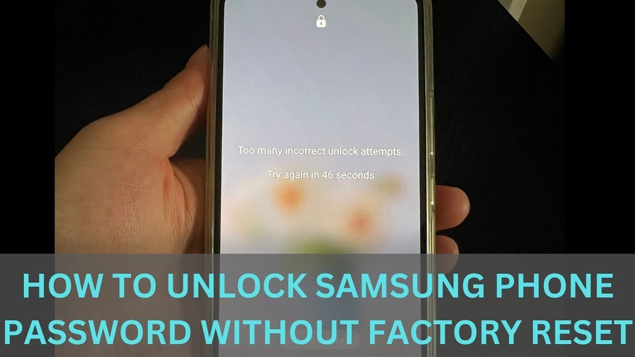 A person checking their locked smartphone screen to see if remote unlocking is enabled.