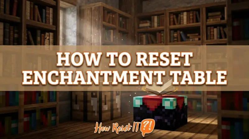 How to Reset Enchantment Table
